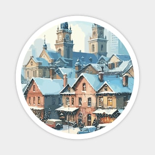 Winter Town Magnet